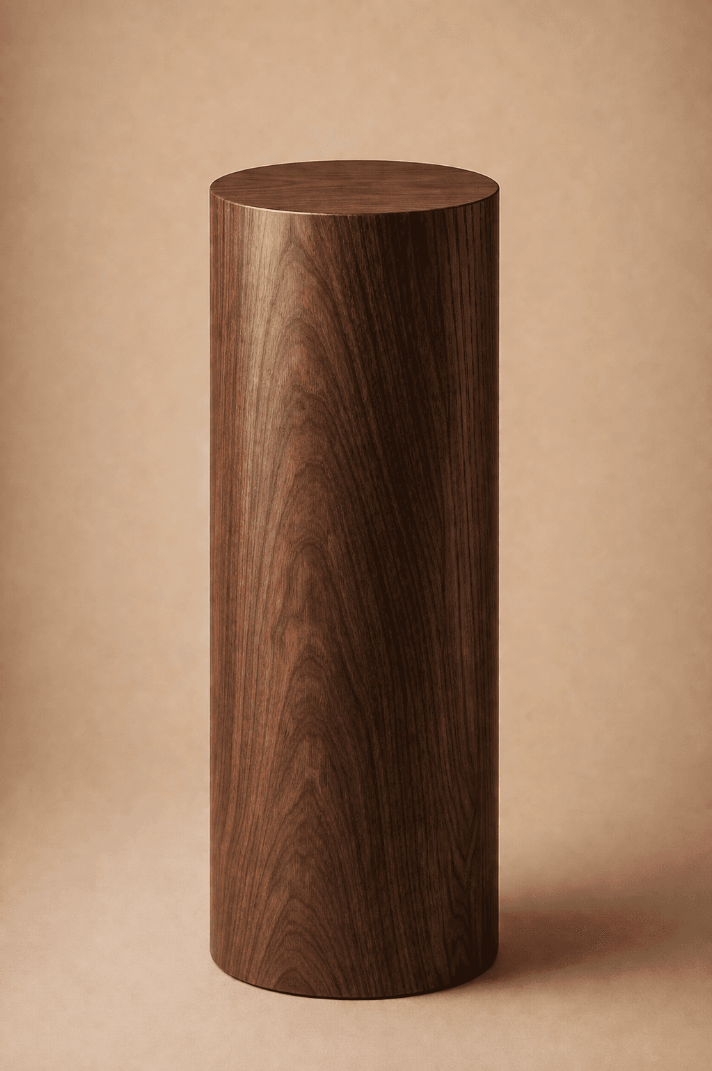 Walnut Cylinder Pedestal No. 30